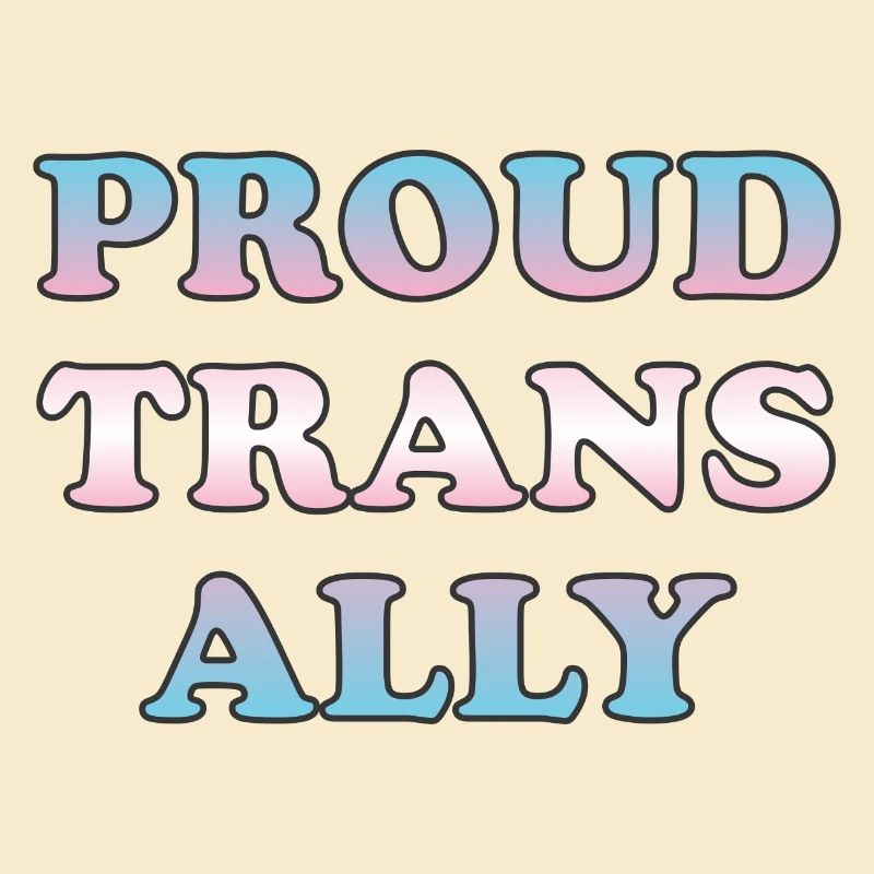 Proud Trans Ally Gradient Text