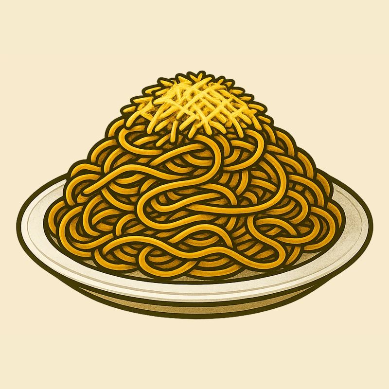 Spaghetti avec illustration de fromage
