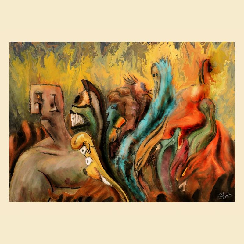 Surreal Psycho Disco Fantasy Creature Artwork