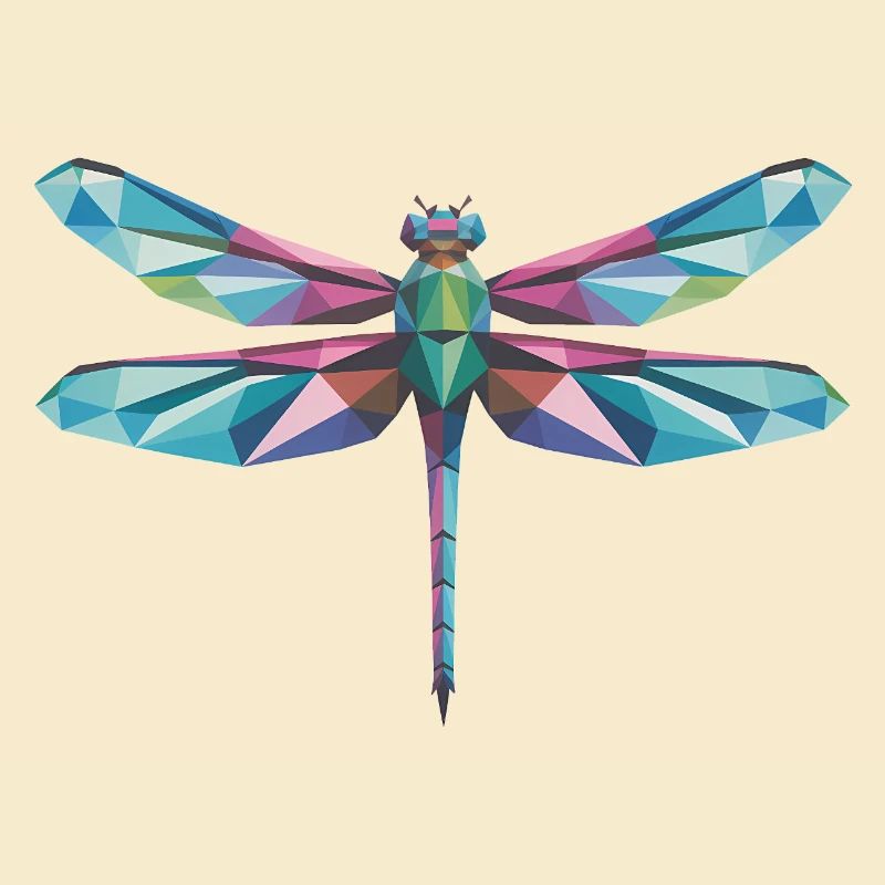 Dragonfly - Cooles Low-Poly-Logo