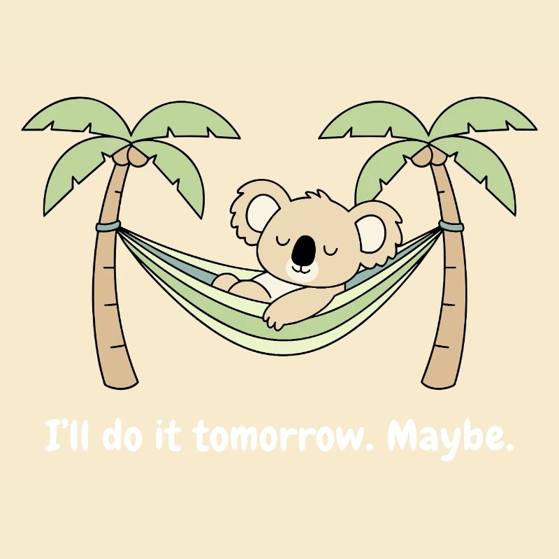Koala in der Hängematte Palmen