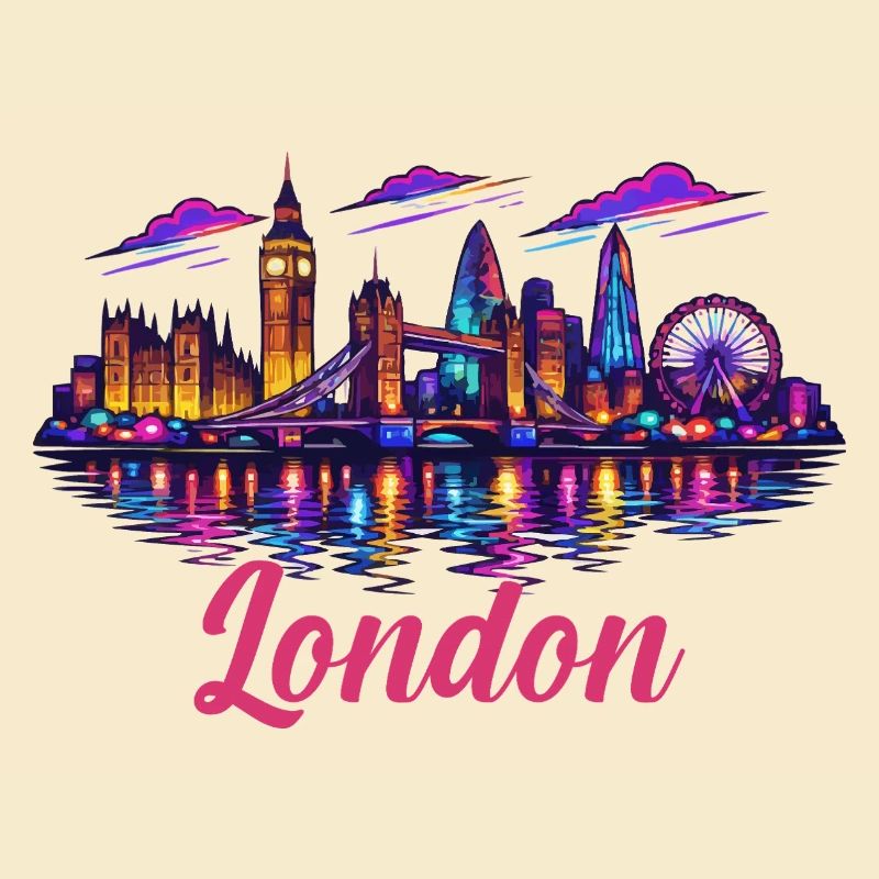 Neon London Skyline