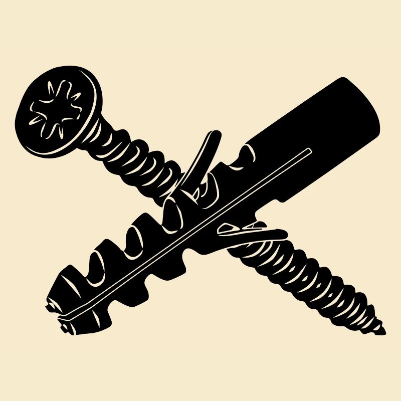 Vis et bouchon pour mur