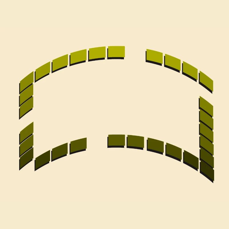 Frame Squares Graduated Green Gradient