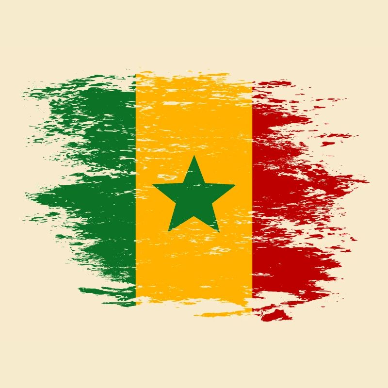 Drapeau du Sénégal Brush Optics