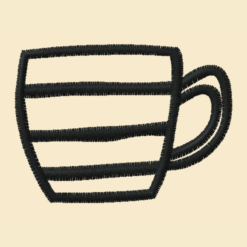Becher bestickt