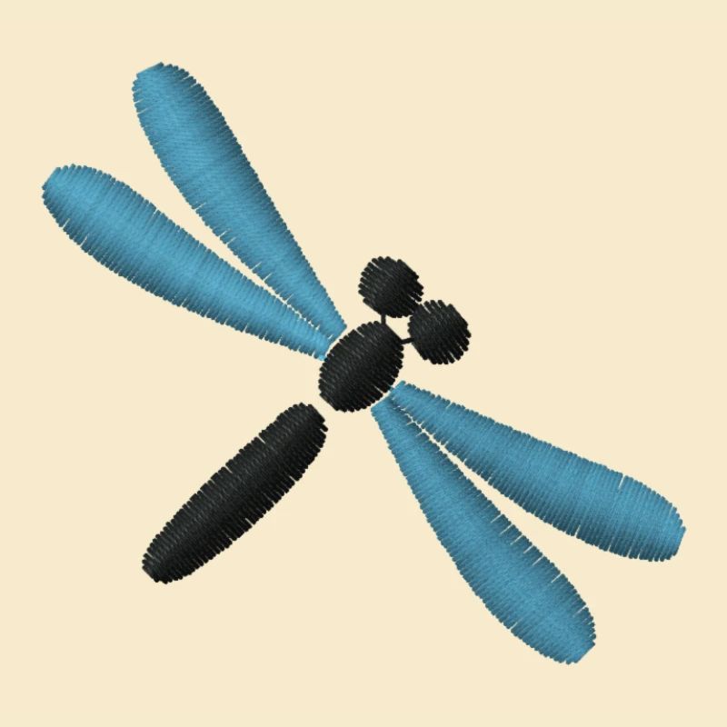 Libellule brodée