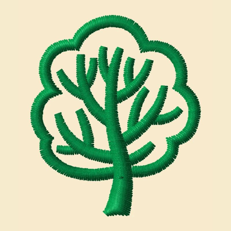 Baum bestickt