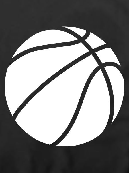 Basketball logo white