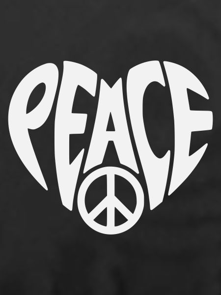 Peace Herzdesign mit Peacezeichen