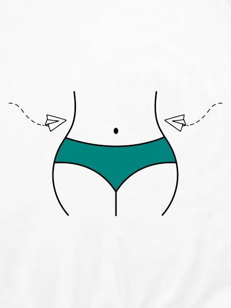 Frau mit Taille