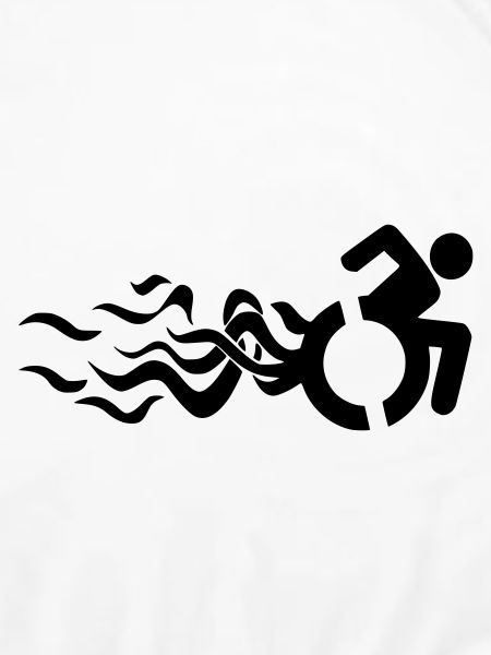 Flammendes Rollstuhlsymbol *