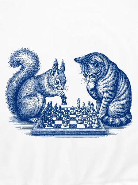 Eichhörnchen Katze Schach