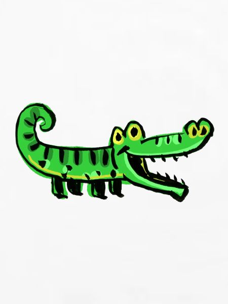 Gefährlich lustiges Krokodil