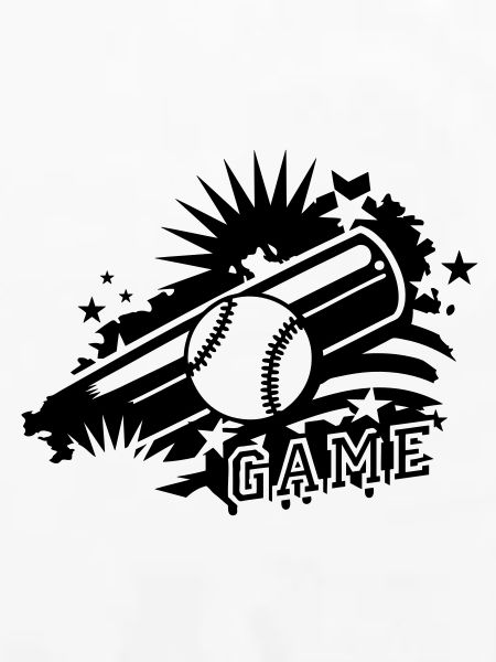 Baseball und Baseballschläger als Graffiti