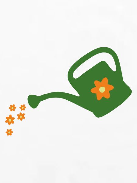 Blumen gießen Gießkanne (dunkel)