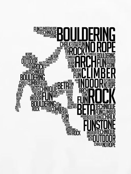 Boulder Klettern Bergsteigen Felsklettern Spruch
