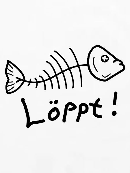 Fischgräte Löppt Läuft Plattdeutsch