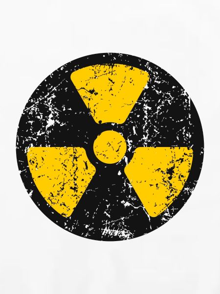 Strahlungs-Grunge-Ikon Nuklearwarnsymbol