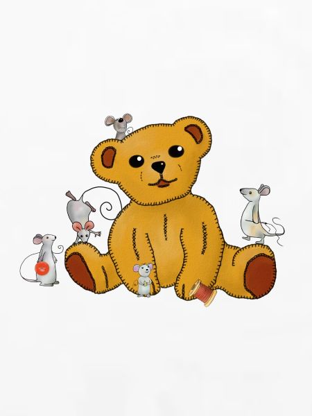 Mäuse nähen Teddy