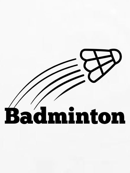 Badmintontext mit hochfliegendem Shuttle