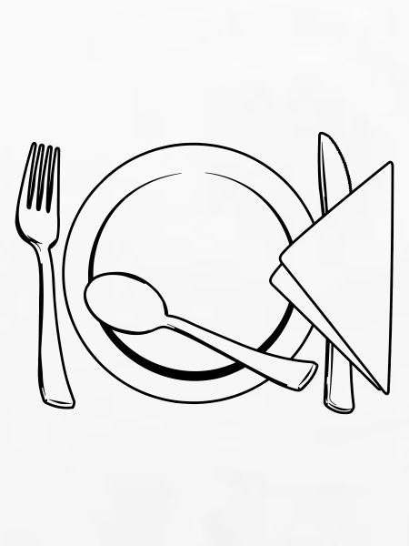 Besteckteller Serviette