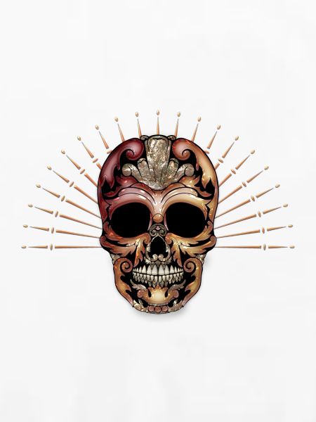 Eleganter Deko-Totenkopf