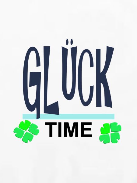 Glück-Time Neon mit Kleeblättern