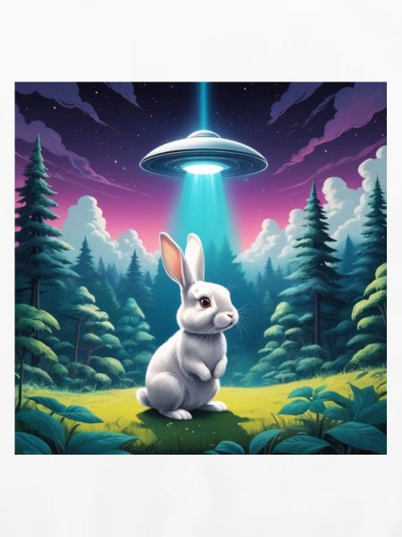 Hase mit UFO