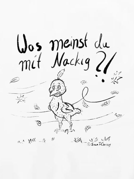 Ein Mausender Vogel im Herbstwind