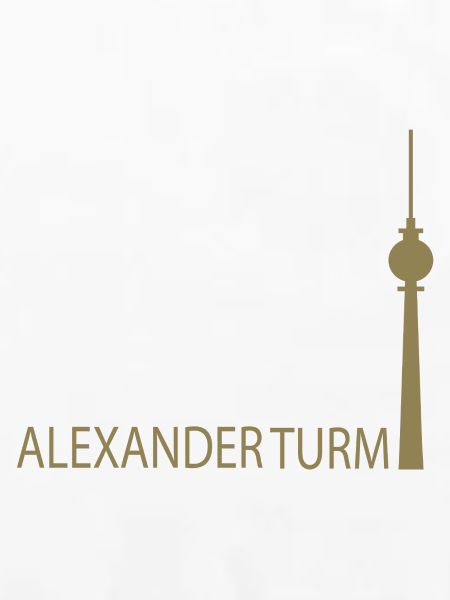 Witziger Berliner Fernsehturm Silhouette Parodie