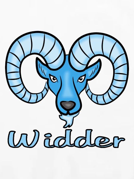 Sternzeichen Widder in Blau