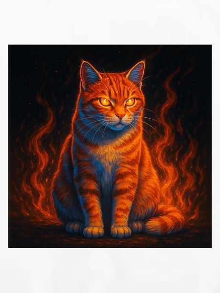 Der flammende Blick der Feuerkatze