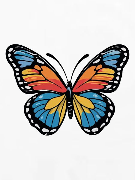 Bunter Schmetterling Farbenspiel
