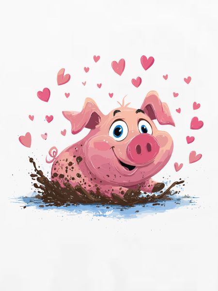 Schweinchen im Schlammherz