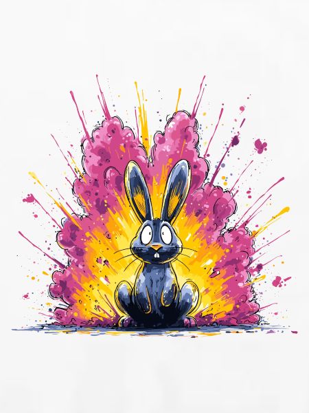 Knallbunter Hase Blitz