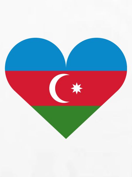 Herzflagge Aserbaidschans