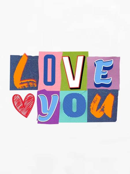 Liebe in Bunt-Collage