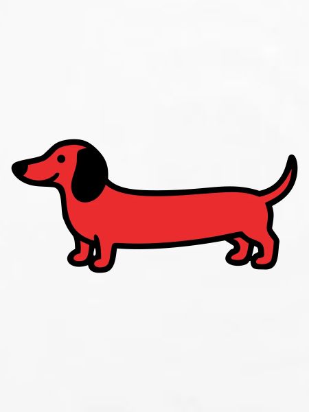 Jagdhund Dackel Profil Vektor
