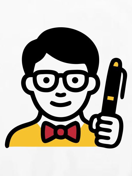 Lehrer Professor Brille Comic