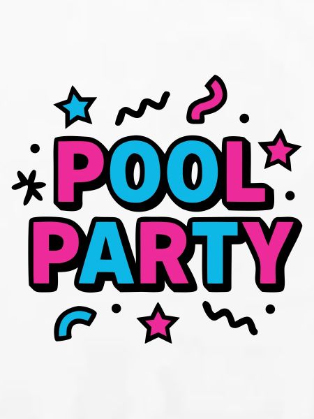 Pool Party 90s Lettering
