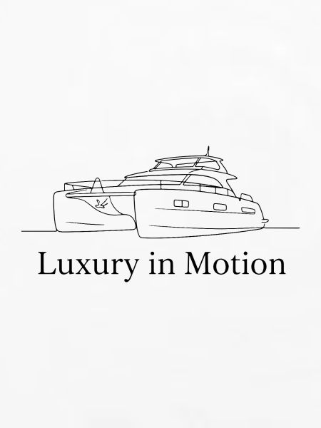 Luxus-Katamaran-Linienkunst