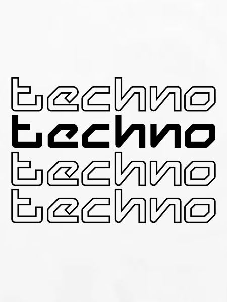 Techno-Musiktypografie-Logo-Design