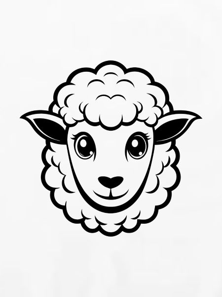 Süßes Schafsgesicht