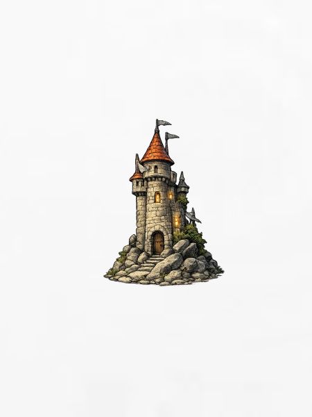 Burgturm am Felsen