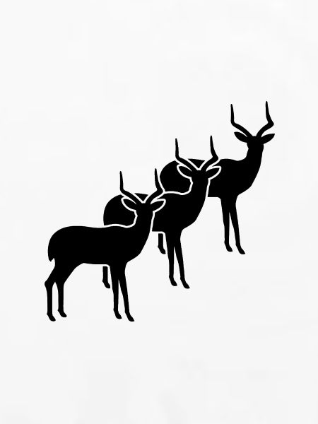 Antilopen Silhouetten Minimalistisch
