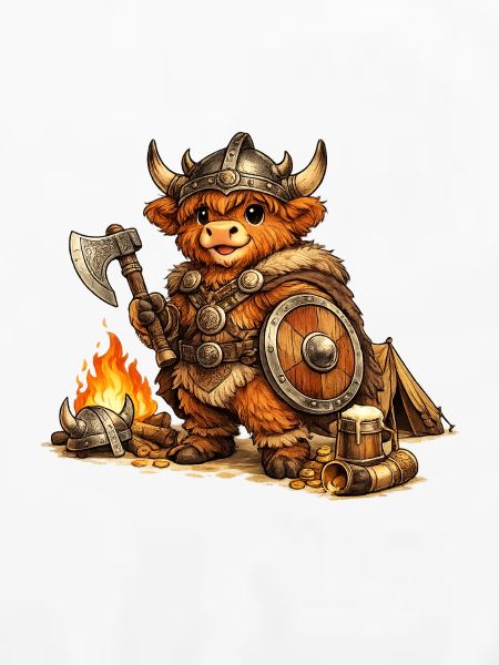 Highland Cow Wikinger