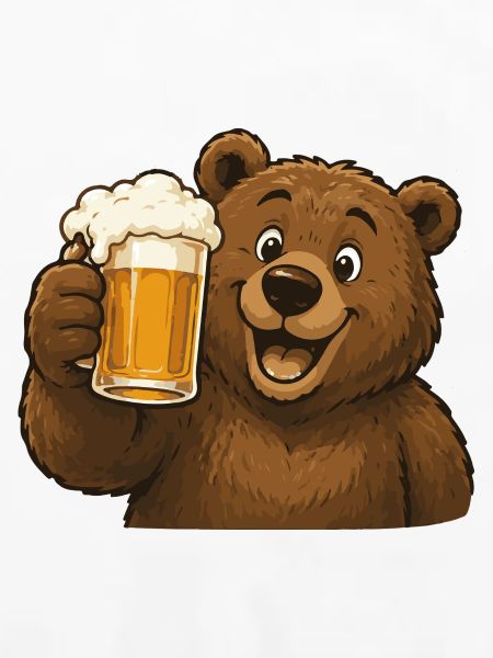 Bär mit Bierkrug Feier