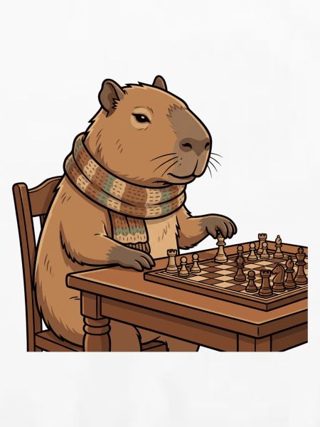 Capybara spielt Schach