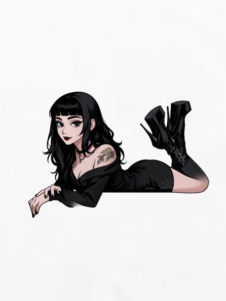 Gothic Pinup Dunkel Eleganz